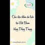 Các Địa Điểm Du Lịch Việt Nam Bằng Tiếng Trung